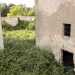 Gli unici due ingressi sono murati e il giardino  invaso dalla vegetazione cresciuta praticamente ovunque...